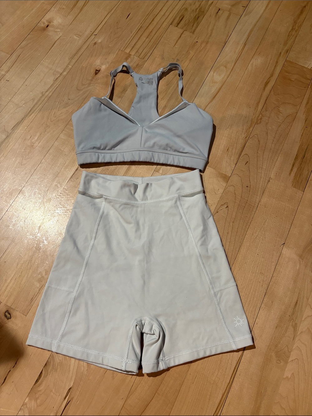 Light Gray Athletic Bike Shorts  aerie offline small